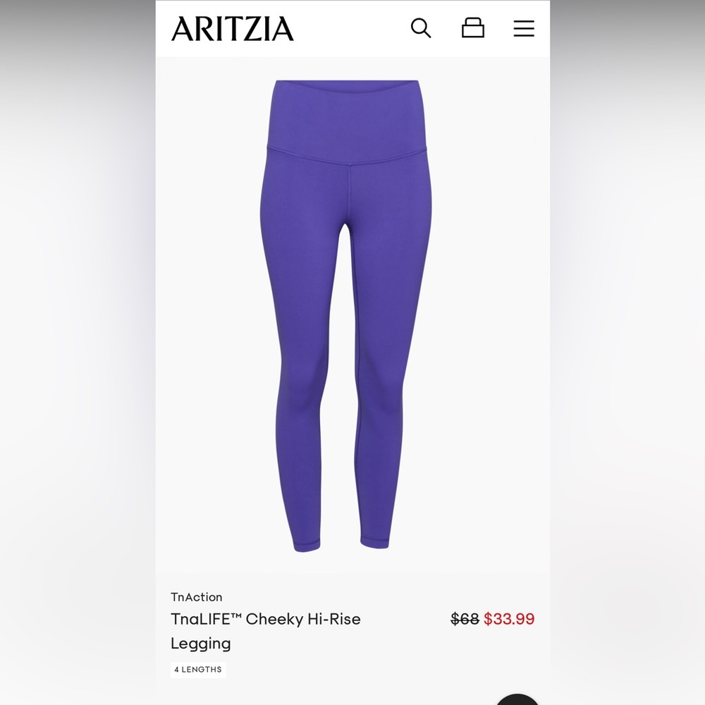 Aritzia TnaLIFE Cheeky Hi-Rise Legging